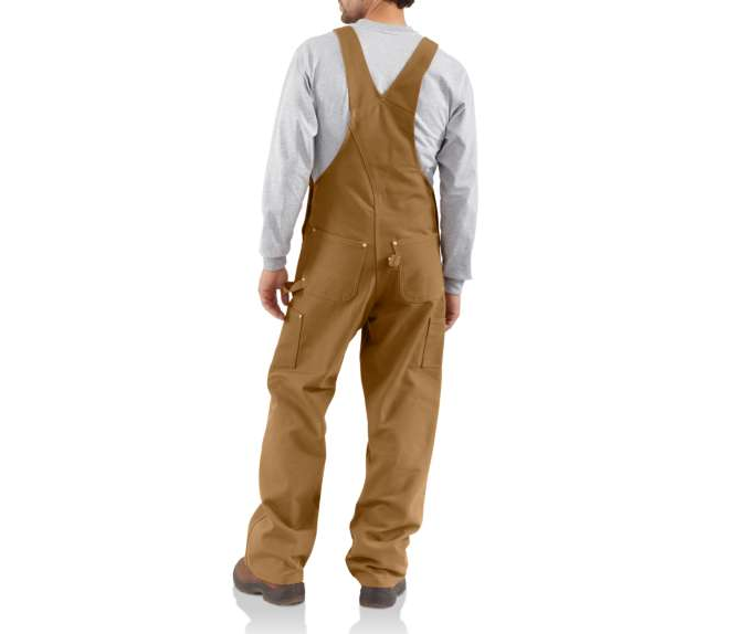 Carhartt Duck Bib Overall Unlined Workwear for Men - Durable Denim Coveralls for Construction, Farming & Outdoor Jobs #102776