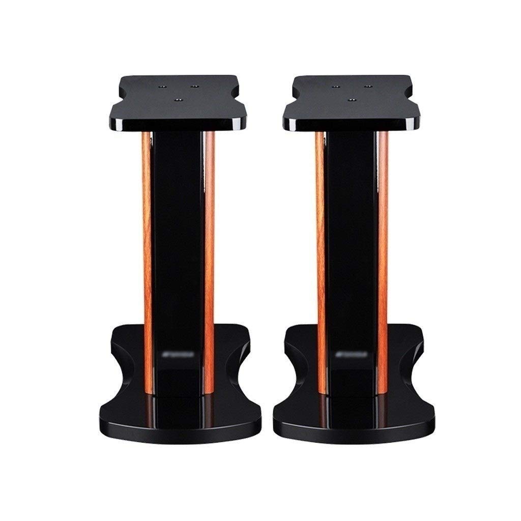 BXYXJ 20 Inch Monolith Speaker Stands - Wood Grain & Piano Paint Finish, Sturdy Construction for Home Theater & Studio Speakers - Perfect for Surround Sound & Audio Setups