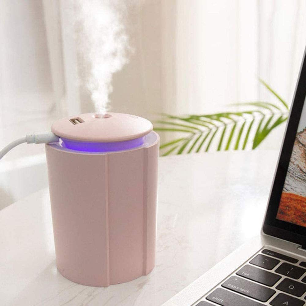 JYDQM Mini Ultrasonic Aroma Oil Diffuser - Portable USB Air Humidifier, Mist Maker, Car Freshener & Purifier with 7-Color Night Lights (Blue) - Perfect for Home, Office, Bedroom & Car Aromatherapy