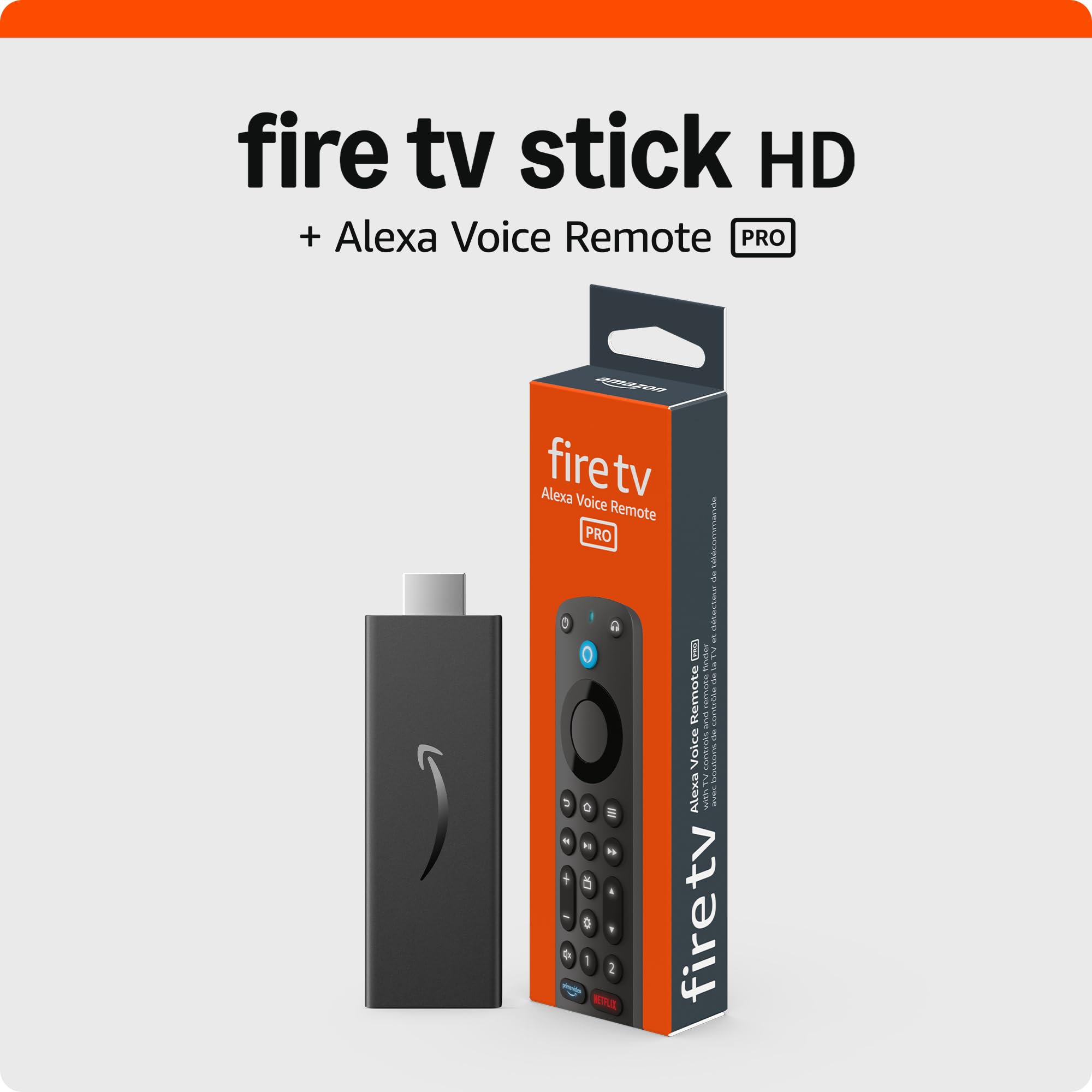 Amazon Fire TV Stick HD Streaming Device Bundle with Alexa Voice Remote Pro - Enjoy Seamless Streaming in 4K for Movies, Shows & Gaming