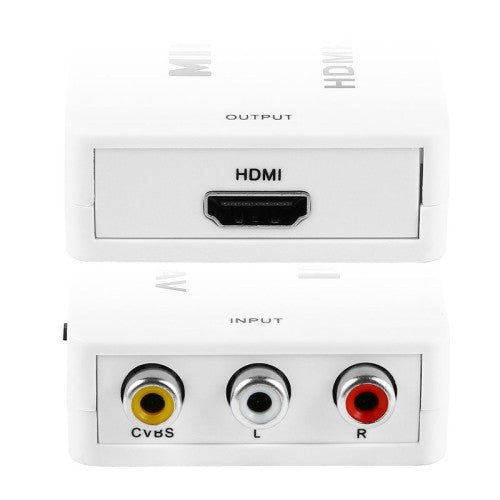 AV to HDMI Converter - Composite AV to HDMI Video Adapter with RCA Input | Perfect for Connecting DVD Players, Game Consoles to HDTVs & Monitors