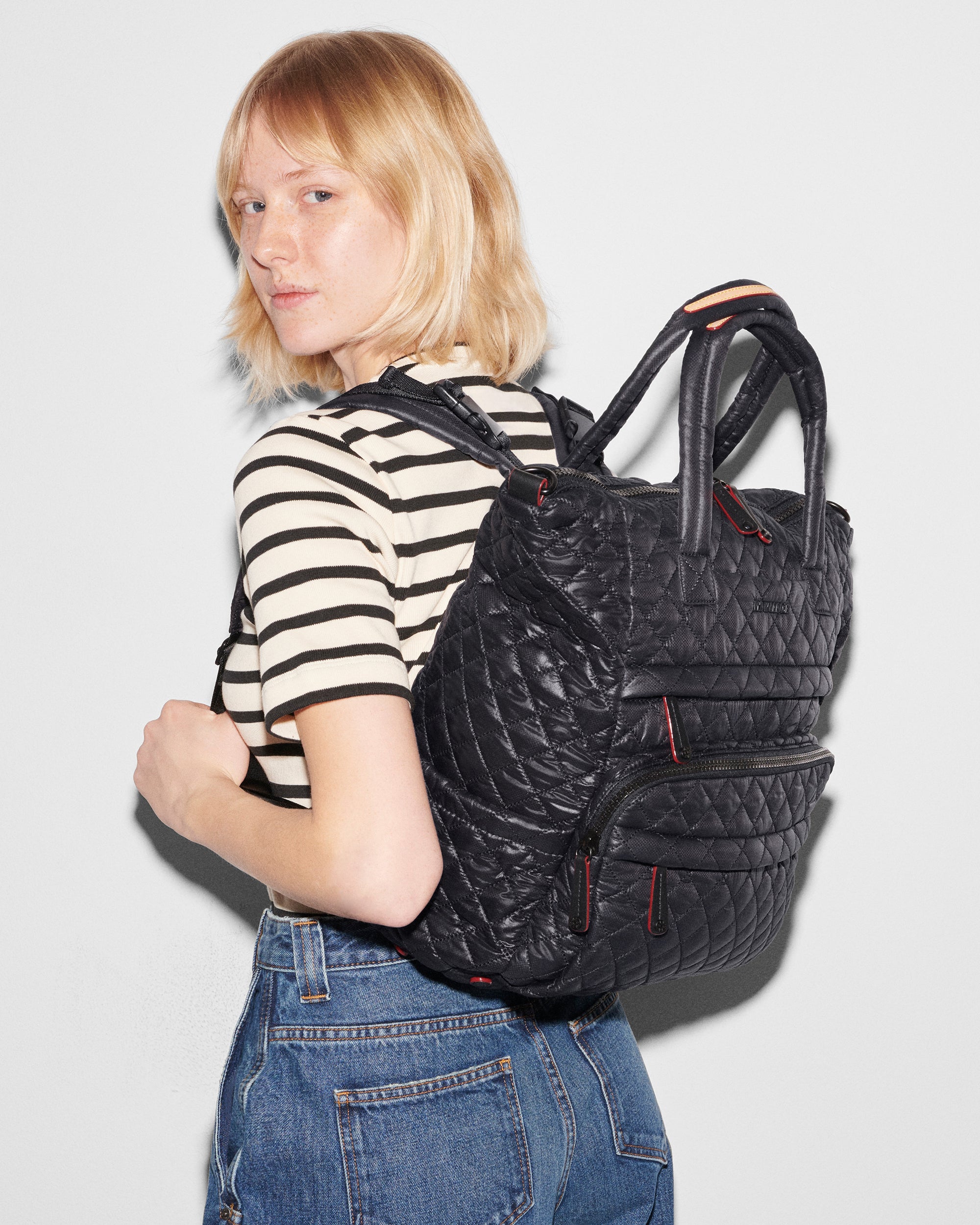 Black Metro Utility Backpack - Durable Waterproof Travel Backpack for Men & Women - Perfect for Commuting, Hiking, and Everyday Use