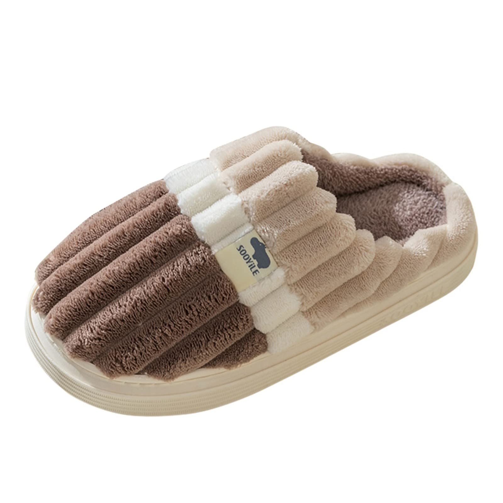 Women's Fluffy Fuzzy Slip-On House Slippers - Soft Plush Lined Indoor Shoes for Ultimate Comfort | Perfect for Relaxing at Home, Lounging & Cozy Winter Nights