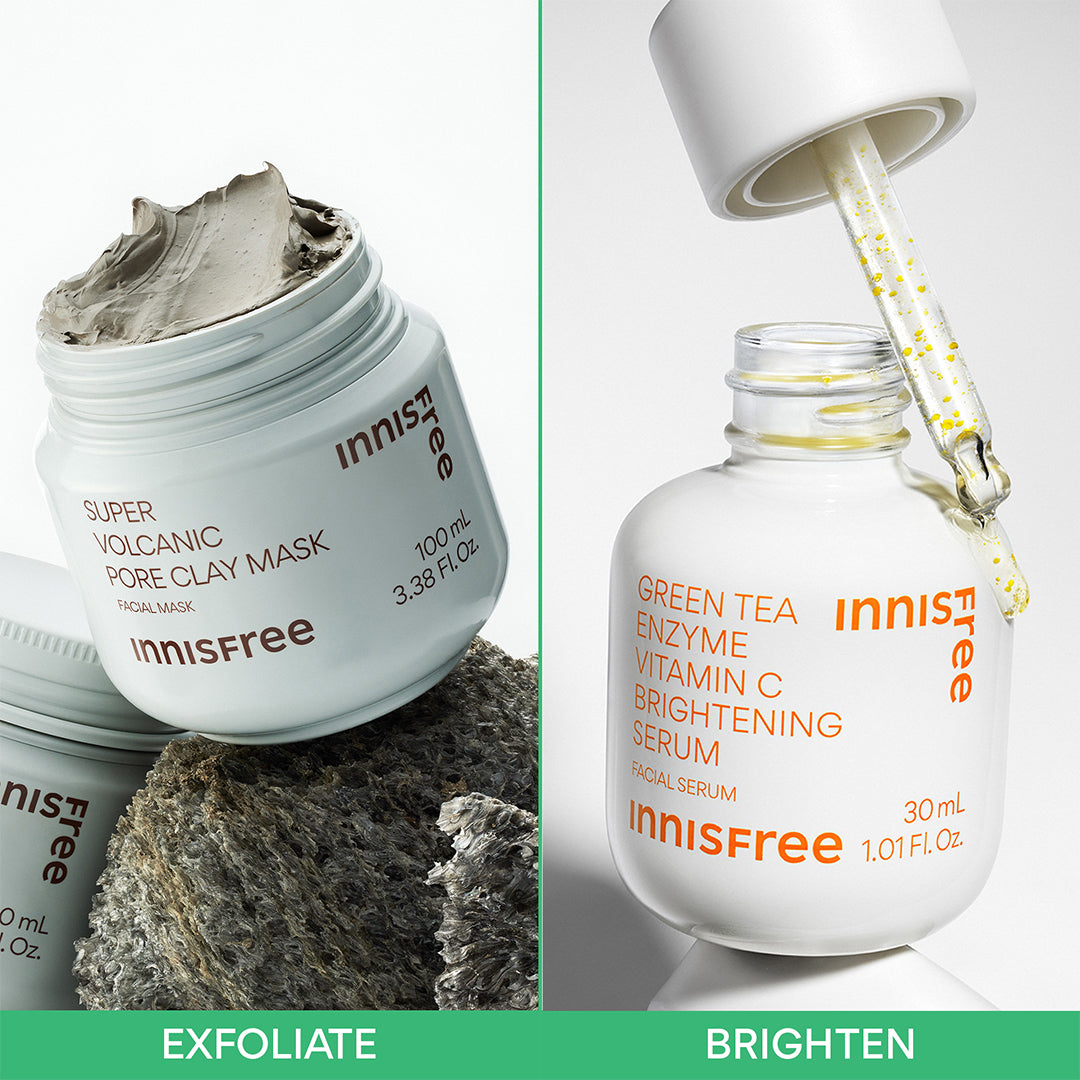 Exfoliating & Brightening Skincare Bundle - Gentle Face Scrub & Glow Serum for Radiant Skin | Perfect for Daily Routine & Nighttime Skincare