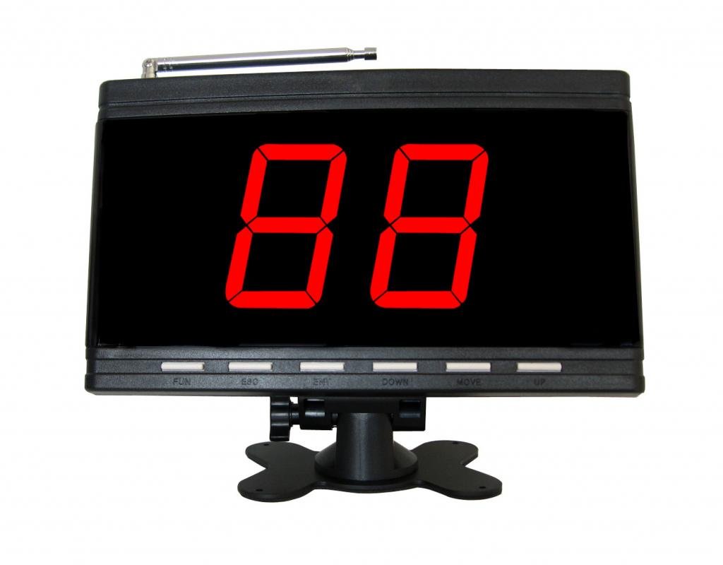 SINGCALL Wireless Paging System for Restaurants & Coffee Shops - 1PC Black Display (Model APE9000) - Ideal for Order Notifications & Customer Service