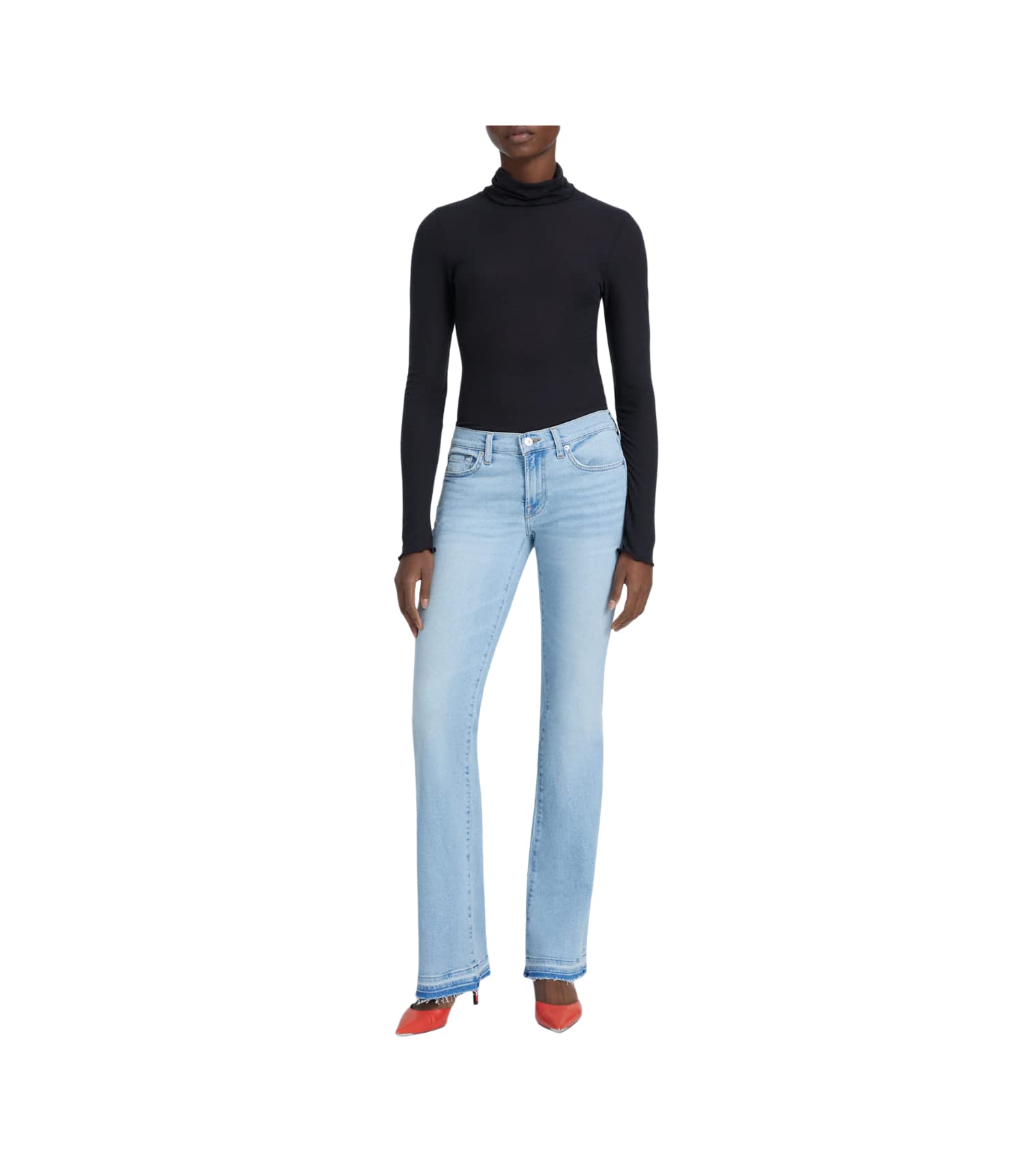 7 For All Mankind Women's Original Bootcut Flare Jeans - Stretch Denim Pants for Casual Wear & Night Out