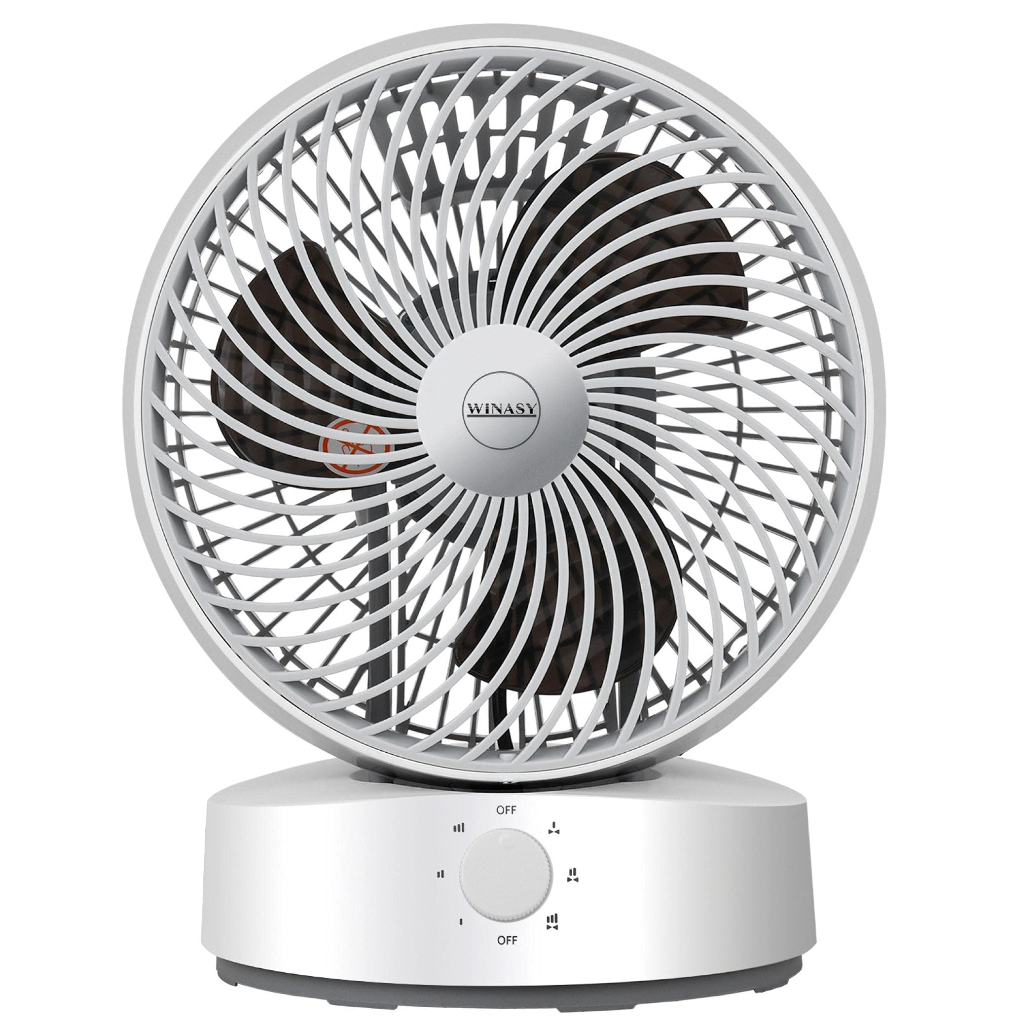 3-Speed Portable Table Fan - 28W Quiet Air Circulator for Home, Office & Bedroom - Compact Cooling Fan with Silent Mode for Desk, Nightstand & Dorm Rooms