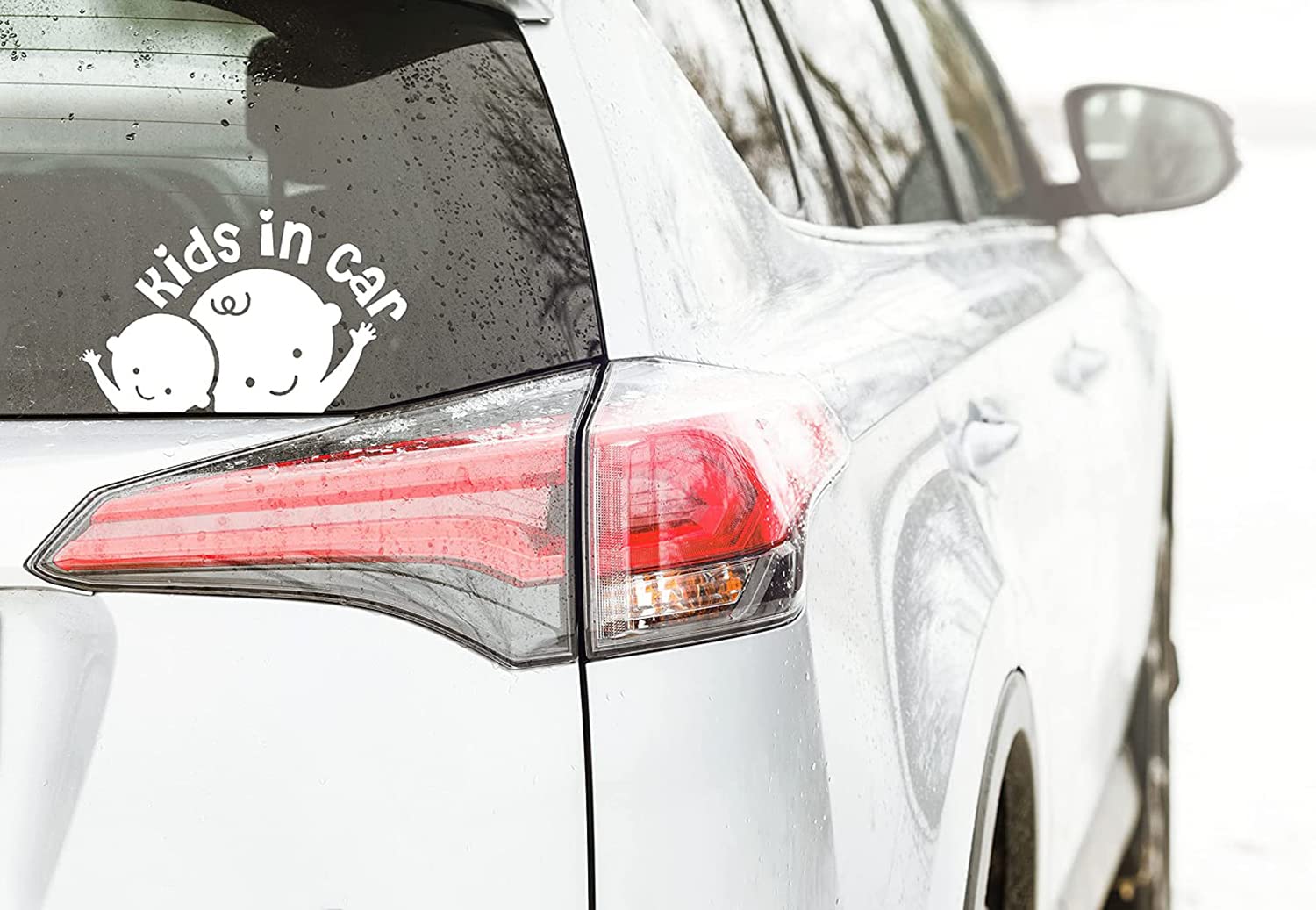 Baby on Board Car Decal - Cute Kids in Car Sticker for Safety & Window Decoration - Perfect for Family Vehicles, School Pickups & Road Trips