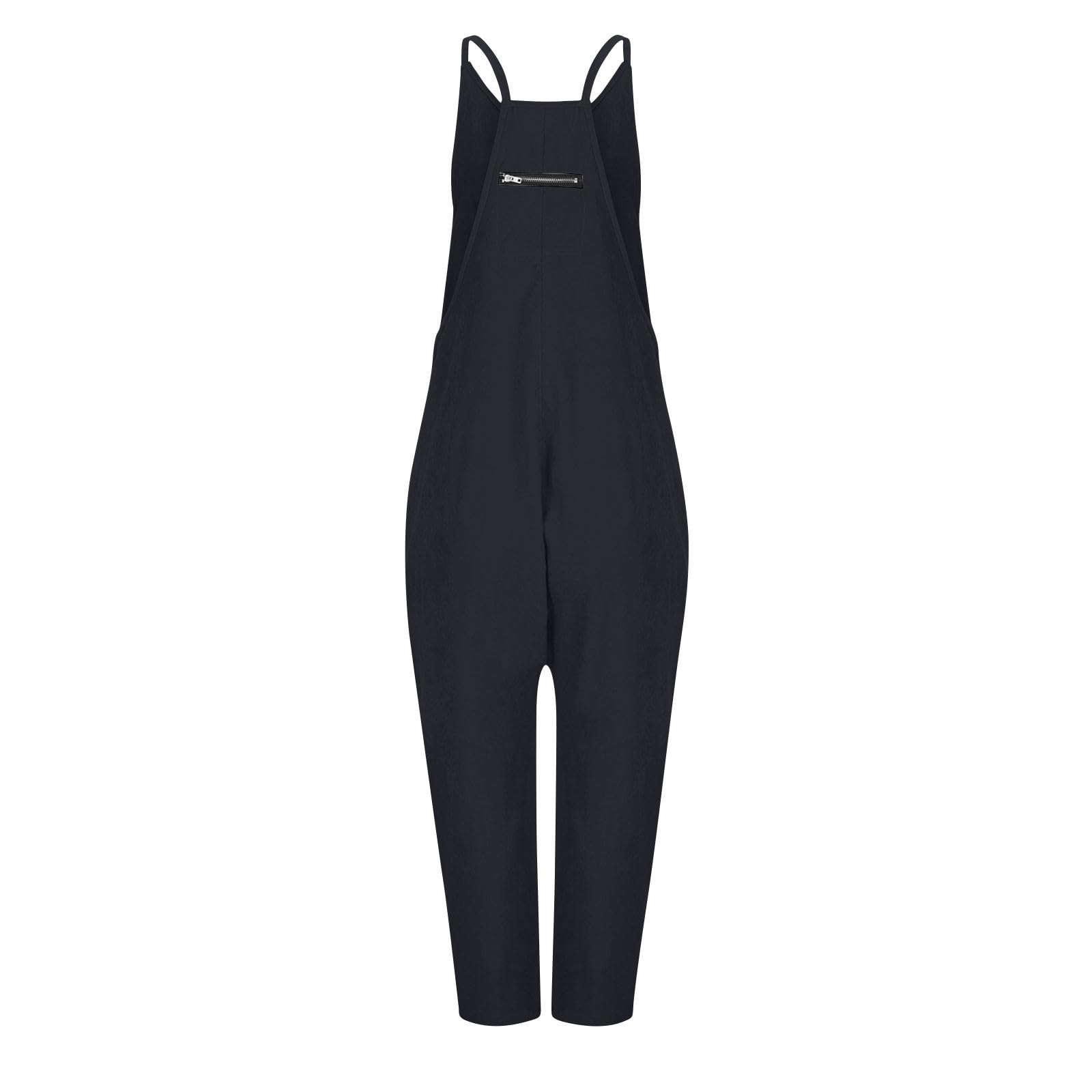 Women's Loose Fit Jumpsuit with Pockets - Casual Romper for Outings & Travel