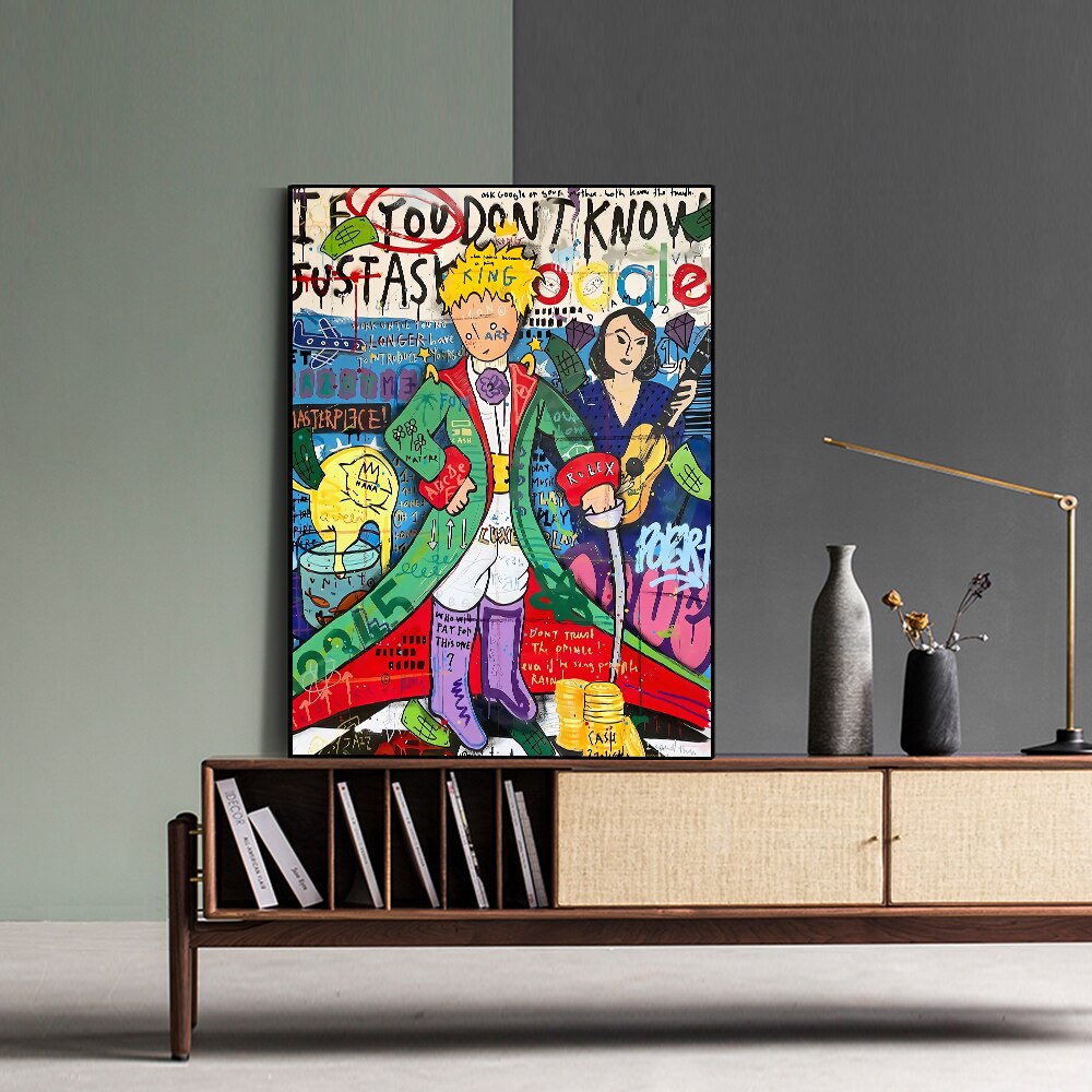The Little Prince Canvas Wall Art - Classic Book Inspired Home Decor for Bedroom, Living Room & Office - Perfect Gift for Book Lovers & Literary Fans