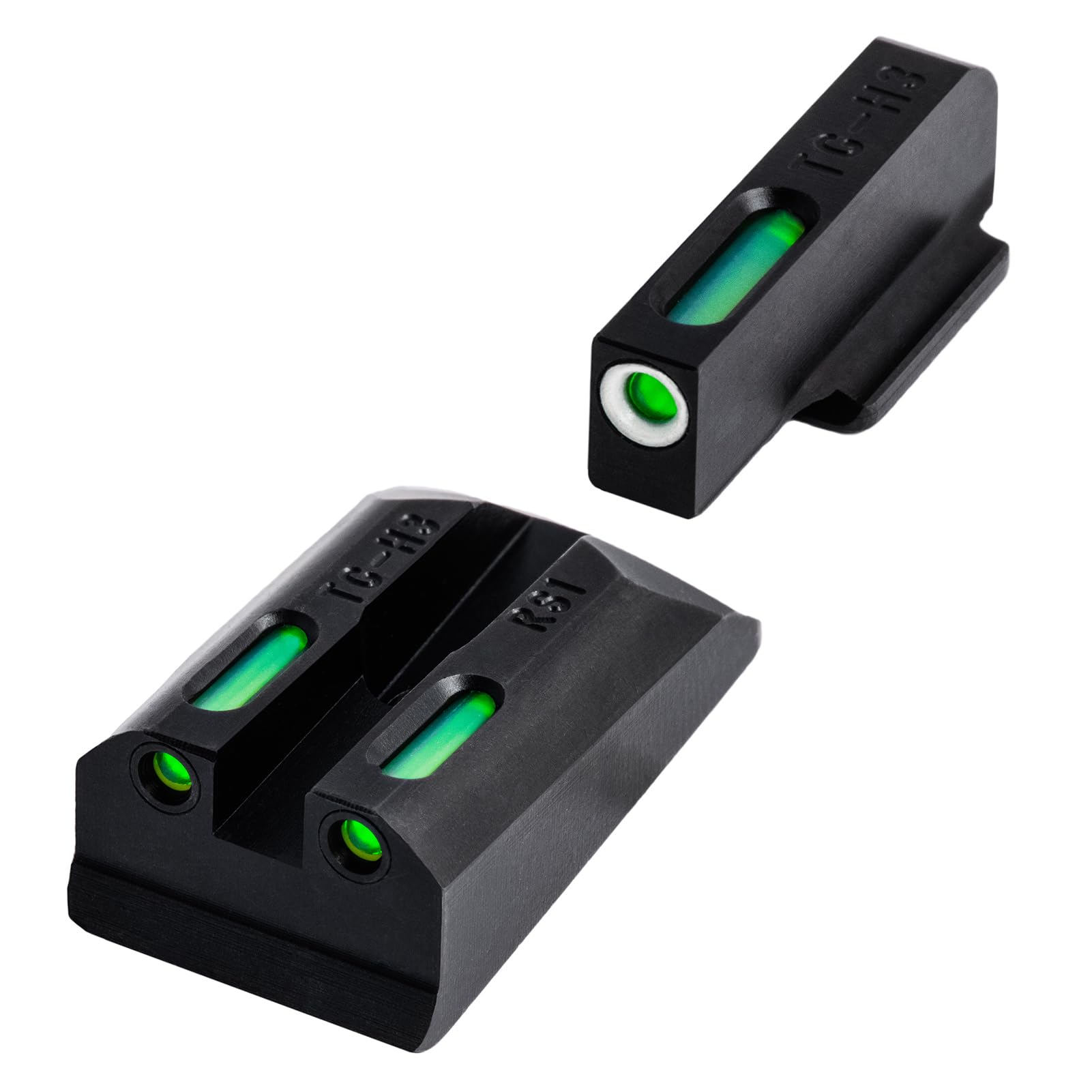 TRUGLO TFX Handgun Sight - Durable Shock-Resistant Compact Bright Tritium & Fiber Optic Sights for Pistols - Perfect for Low Light Shooting, Home Defense & Tactical Use