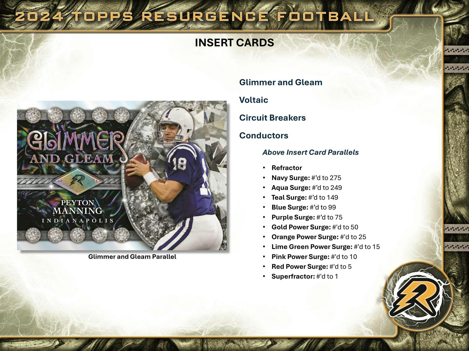 2024 Topps Resurgence Football Mega Box - 12 Packs, 96 Cards - Collectible Trading Cards for NFL Fans - Perfect for Sports Memorabilia Collections and Fantasy Football Drafts