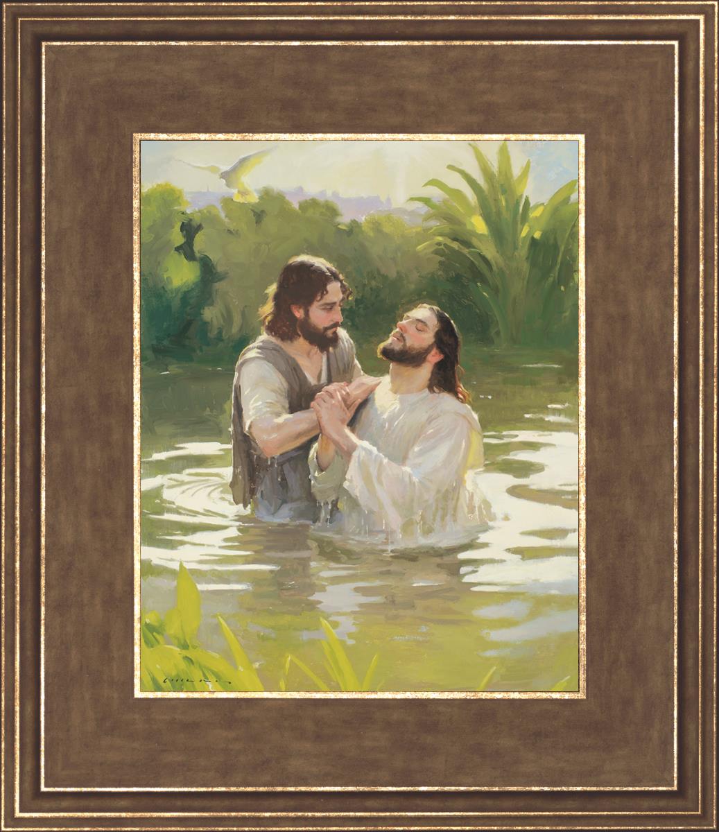 Baptism of The Savior - Religious Christian Wall Art for Home & Church Decor - Perfect for Baptism Ceremonies & Spiritual Inspiration