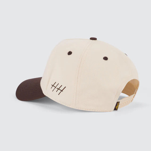 Huega House Legacy Snapback Hat - Tan & Brown Adjustable Baseball Cap for Men & Women | Casual, Streetwear, Outdoor Activities