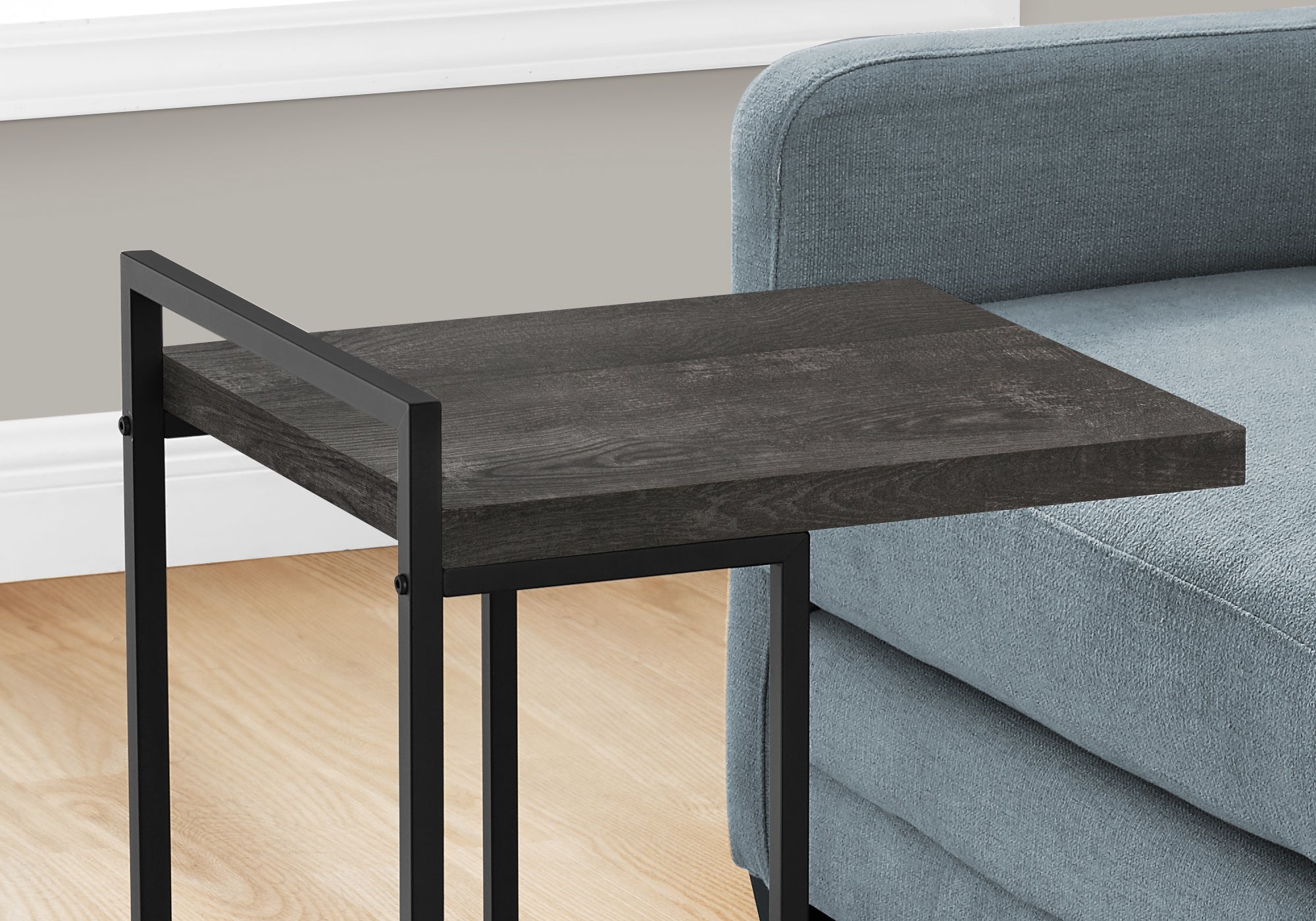 25H Black Reclaimed Wood & Metal Accent Table - Perfect for Living Room, Bedroom, or Entryway Decor