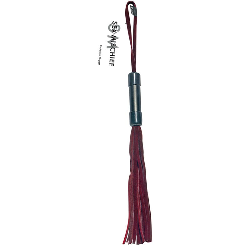 Premium SS S&M Enchanted Flogger in Burgundy - Sensual BDSM Toy for Spanking & Role Play - Perfect for Couples & Adult Play