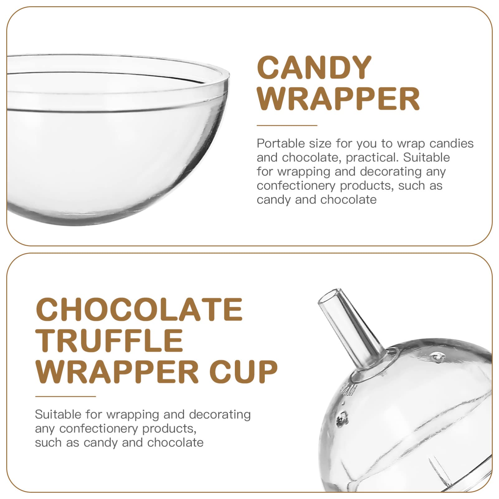 25pcs Chocolate Torus Wrappers - Edible Chocolate Cups for Candy Bouquets, Truffles & Desserts - Perfect for DIY Gifts, Wedding Favors & Party Decorations