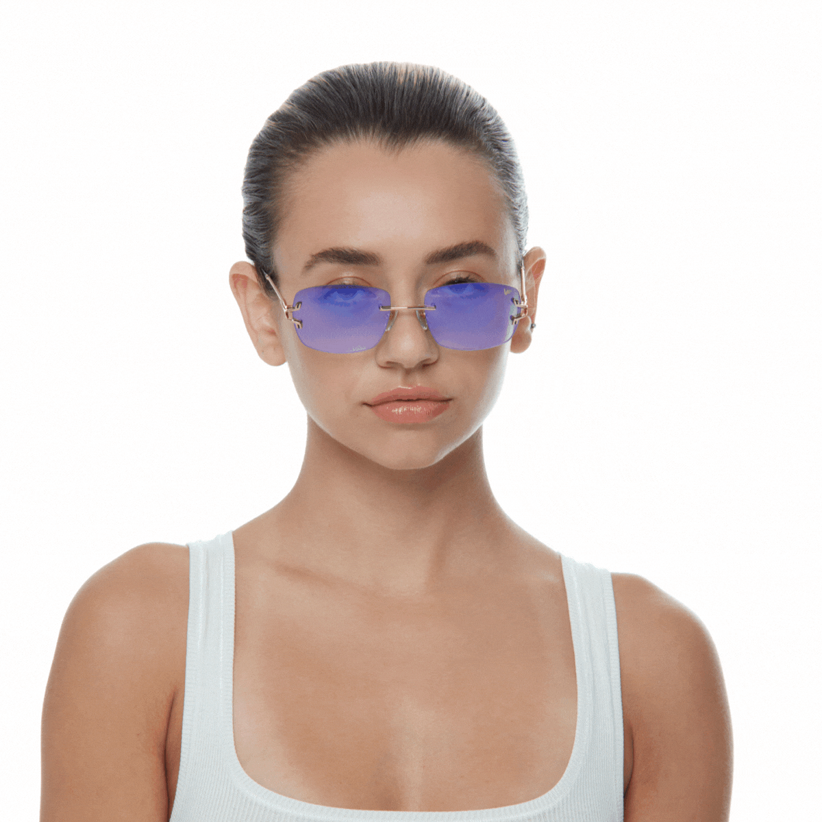 24KT Rose Gold Bal Harbour Rimless Drill Mount - Premium Eyeglass Frame for Fashion & Everyday Wear