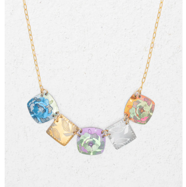 Flora Necklace - Multi-Colored Floral Pendant for Women | Perfect for Weddings, Parties & Everyday Wear