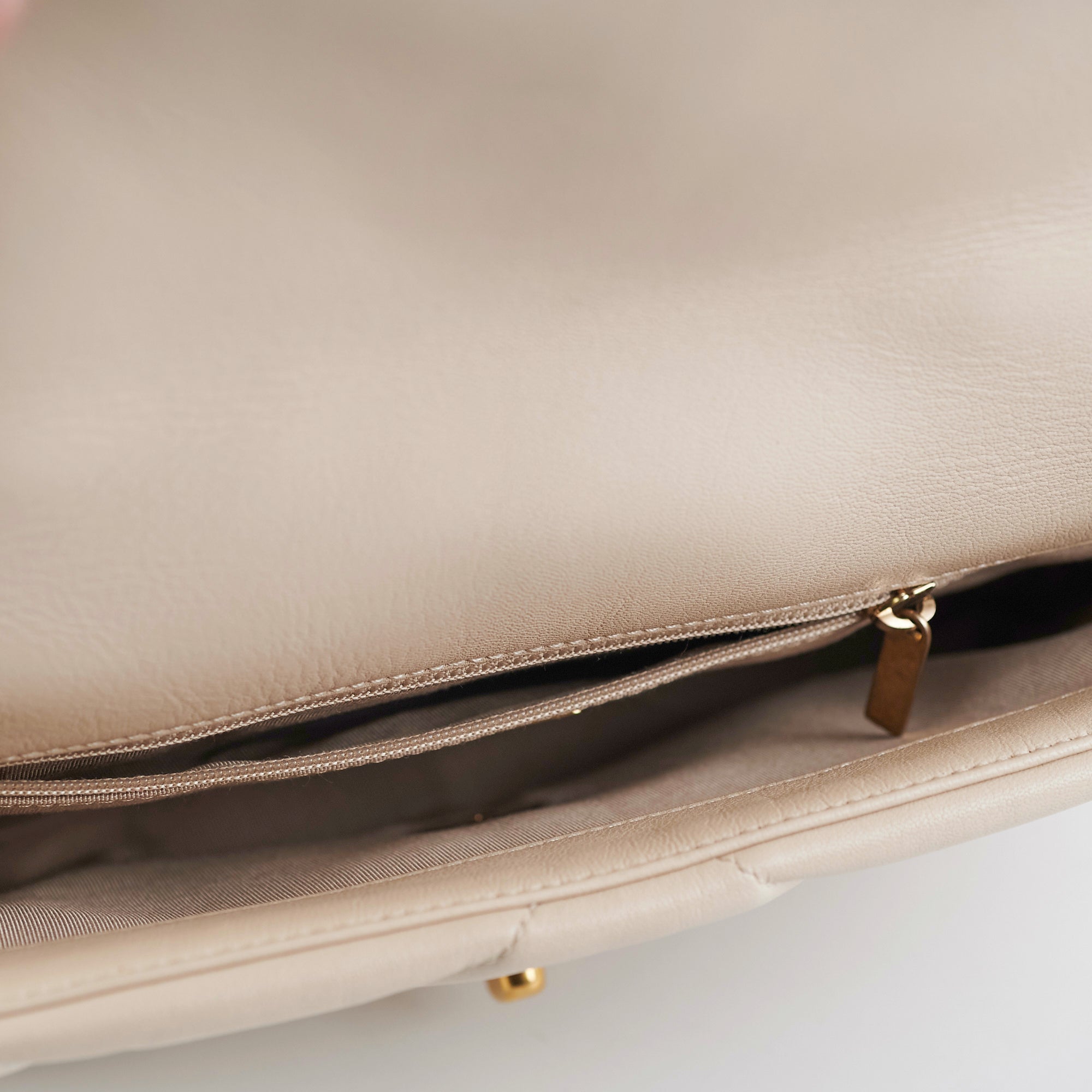 Chanel 19 Small Beige Leather Crossbody Bag - Luxury Designer Handbag for Women | Perfect for Date Night, Shopping & Travel