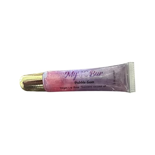 MyKBar Vegan Handmade Lip Gloss - Bubble Gum Flavored Lip Balm for Moisturizing & Shine | Perfect for Daily Wear, Parties & Gift Giving