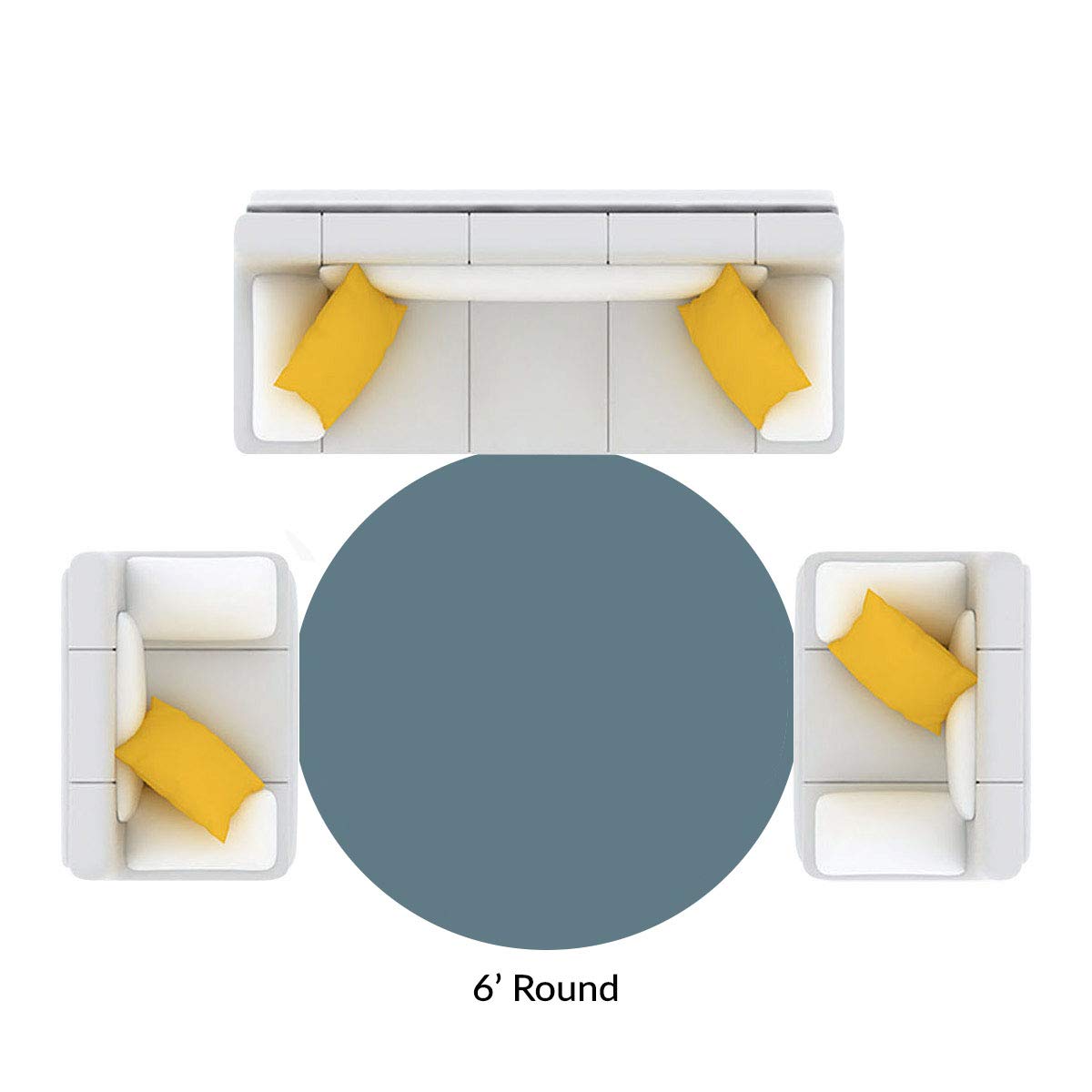 Modern Cream 6ft Round Area Rug - Soft Contemporary Carpet for Living Room, Dining Room, Bedroom, Kitchen & Entryway - Perfect for Home Decor & Cozy Spaces