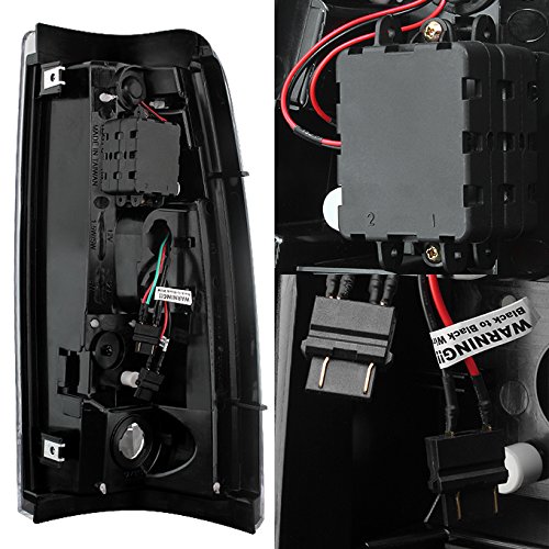 AKKON LED Black Tail Lights Brake Lamps Pair for 1999-2002 Chevy Silverado 1500/2500 & 1999-2006 GMC Sierra Pickup Truck - Upgrade Your Truck's Style & Visibility for Night Driving & Off-Road Adventures