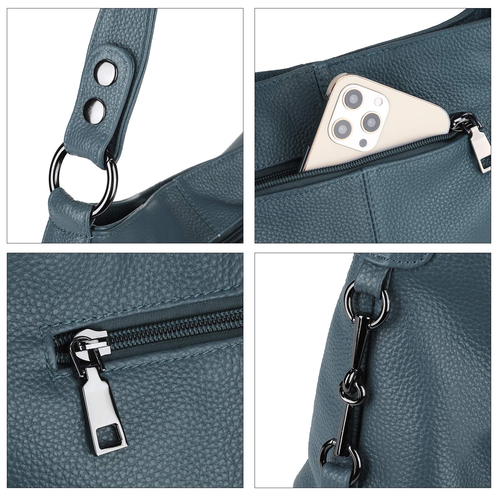 YALUXE Genuine Leather Shoulder Bags for Women - Stylish Hobo Handbag, Crossbody Purse with Adjustable Strap | Perfect for Work, Travel & Everyday Use