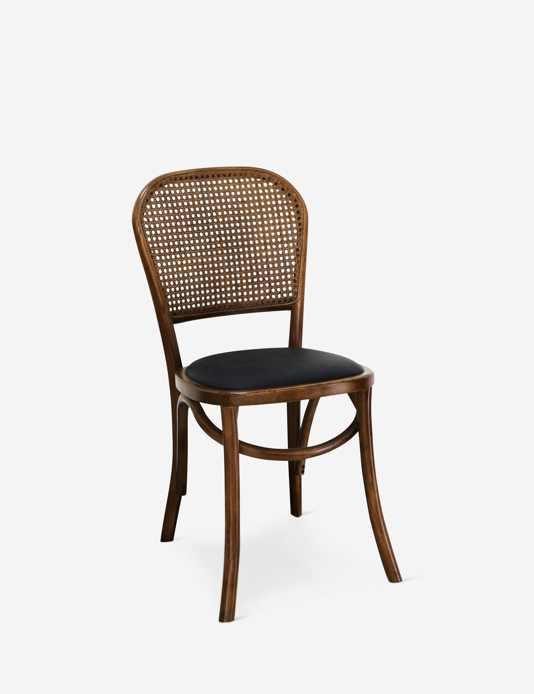 Brix Modern Dining Chairs Set of 2 - Mid Century Wooden Kitchen Chairs with Upholstered Seat - Perfect for Dining Room, Kitchen, and Breakfast Nook