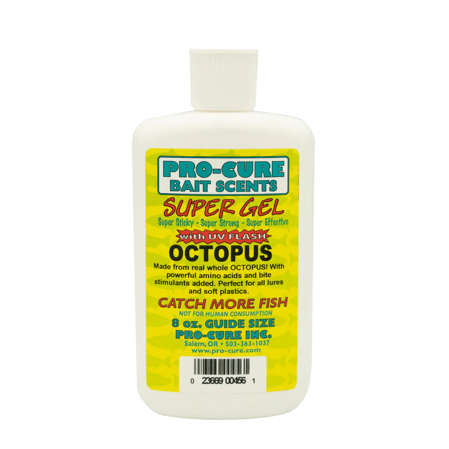 Pro Cure Bait Scents Super Gel - Premium Fish Attractant for Bass, Trout & Walleye - Ideal for Freshwater & Saltwater Fishing Lures