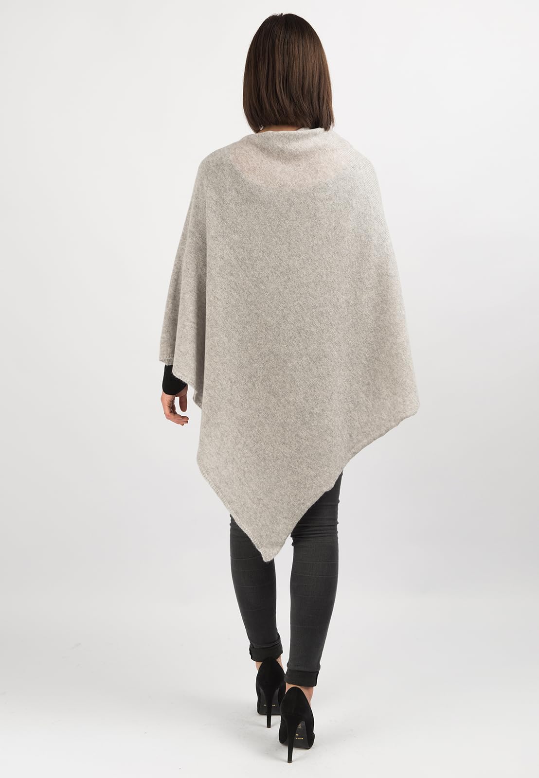 DALLE PIANE 100% Cashmere Poncho for Women - Soft & Luxurious Winter Wrap - Perfect for Travel, Office & Casual Outings