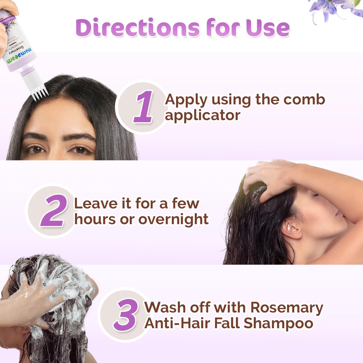 Mamaearth Rosemary & Fenugreek Hair Growth Oil - 150ml | Promotes Hair Growth, Reduces Hair Fall & Strengthens Hair | Natural Solution for Thinning Hair & Scalp Care | Perfect for Daily Hair Care Routine & Styling Prep