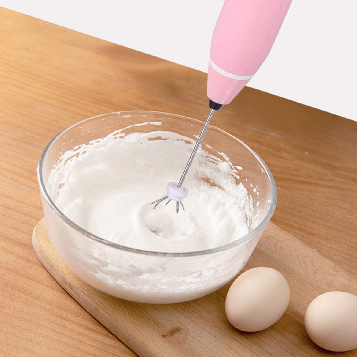 Rechargeable Handheld Electric Milk Frother - Stainless Steel Whisk for Cappuccino, Latte, Protein Shakes & Matcha | Portable Foam Maker for Coffee, Smoothies & Baking | Perfect for Home, Office & Travel