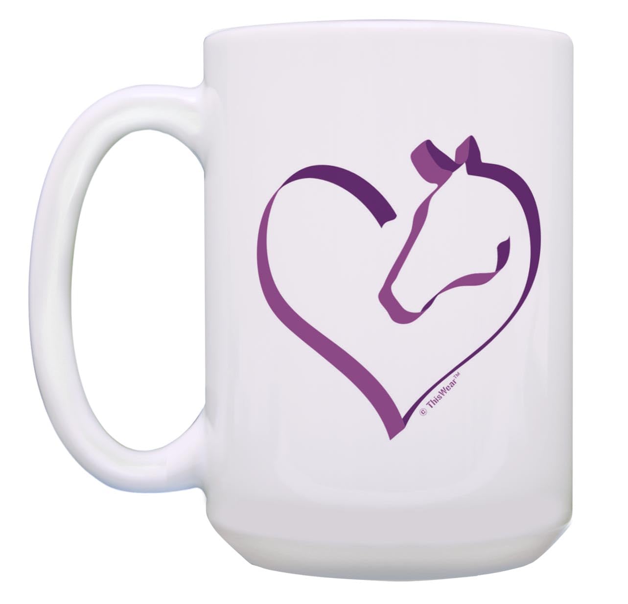 Premium 15oz Horse Lover Ceramic Coffee Mug with Handle - Unique Equestrian Gift for Women, Perfect for Barn Riders, Horse Show Enthusiasts & Farmhouse Decor