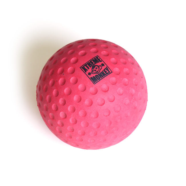 XM Fitness Massage Ball - Red - Deep Tissue Muscle Relief for Athletes & Recovery - Perfect for Gym, Yoga & Home Workouts