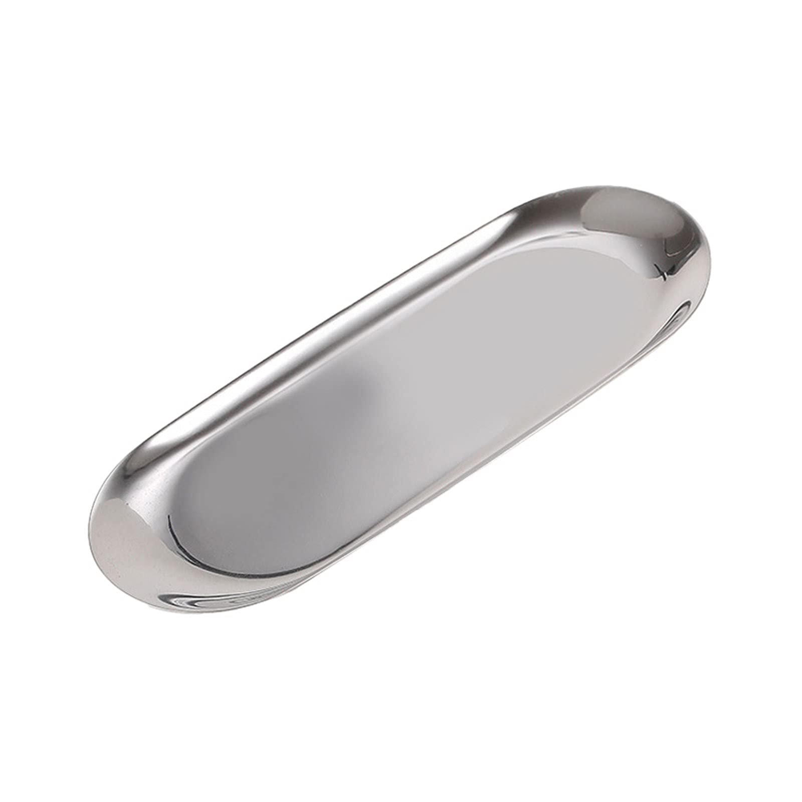 Stainless Steel Oval Tray for Candy, Snacks, Jewelry & Cosmetics - Multi-Purpose Organizer for Home, Office & Party Decor (Size D, One Size) - Perfect for Dining Table, Vanity & Gift Display