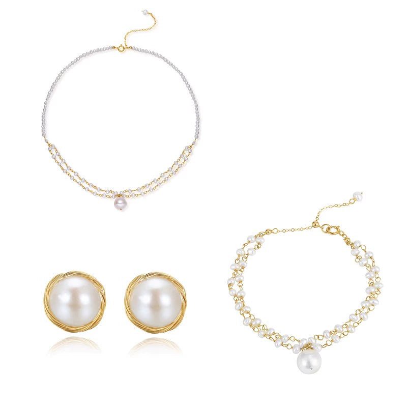 COCOKIM Embellished Double Layer Pendant Necklace for Women - Elegant Layered Chain Jewelry for Party, Wedding & Everyday Wear