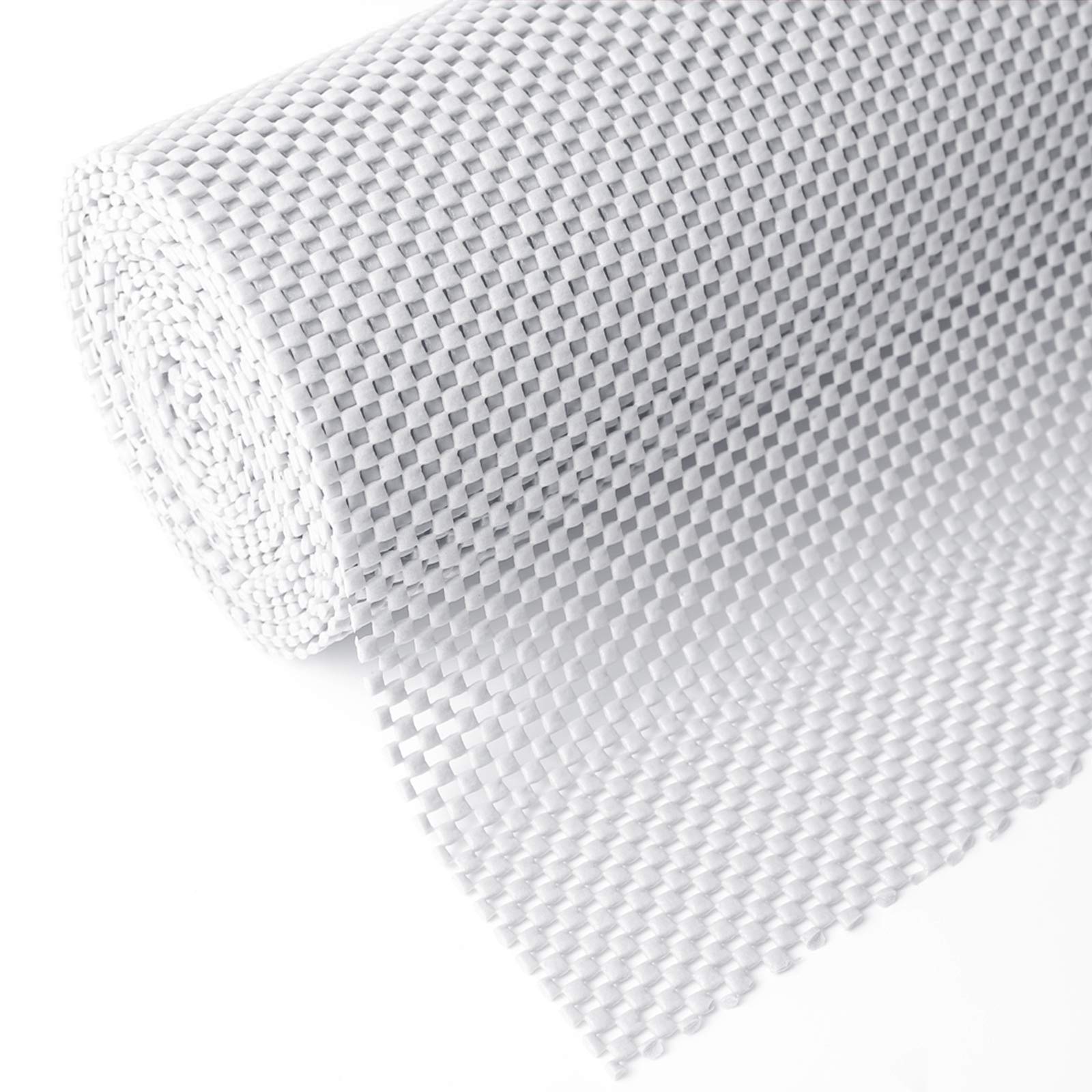 Non-Slip Shelf Liner for Kitchen Cabinets - White & Clear Drawer Liners 12