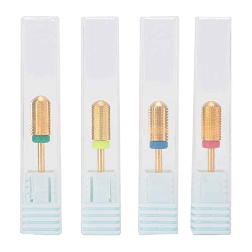 4pcs Nail Drill Bits Set - Professional Manicure & Pedicure Grinding Heads for Nail Removal, Polishing & Peeling - Perfect for Home & Salon Nail Care