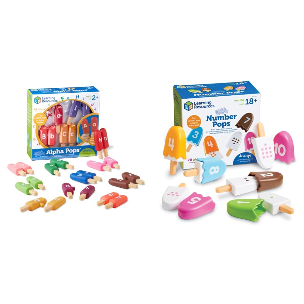 Learning Resources Smart Snacks Alpha Pops - Alphabet & Number Matching Game for Toddlers - Fine Motor Skills Toy for Preschool Learning - Perfect for Classroom & Homeschool Activities