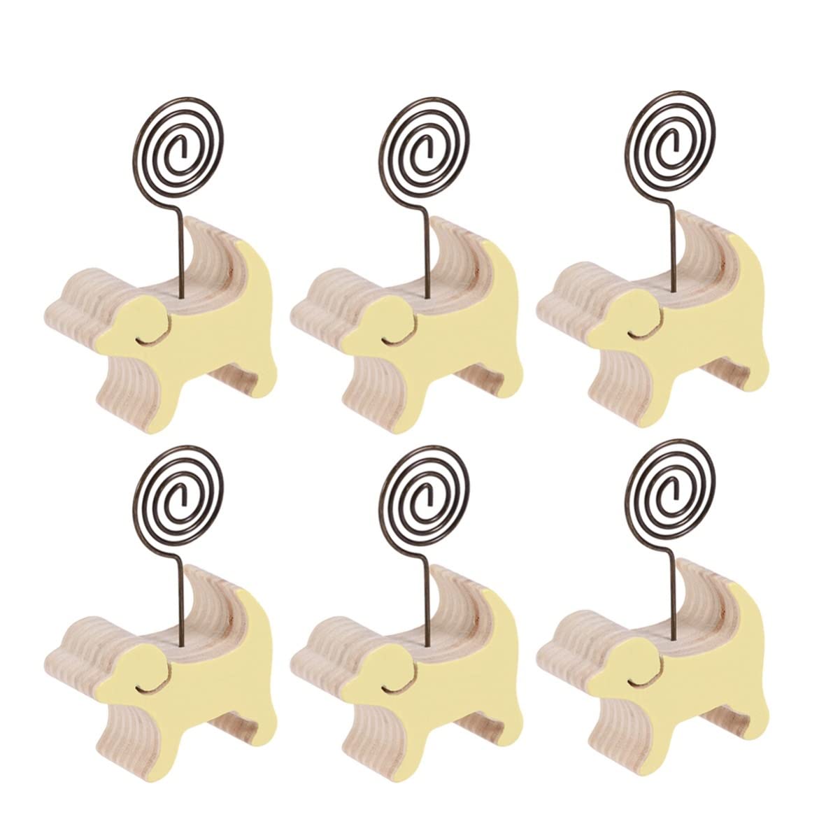 10 Pcs Wooden Photo Paper Clip Business Card Holder - Elegant Note Folder for Office, Home, and Gift Giving