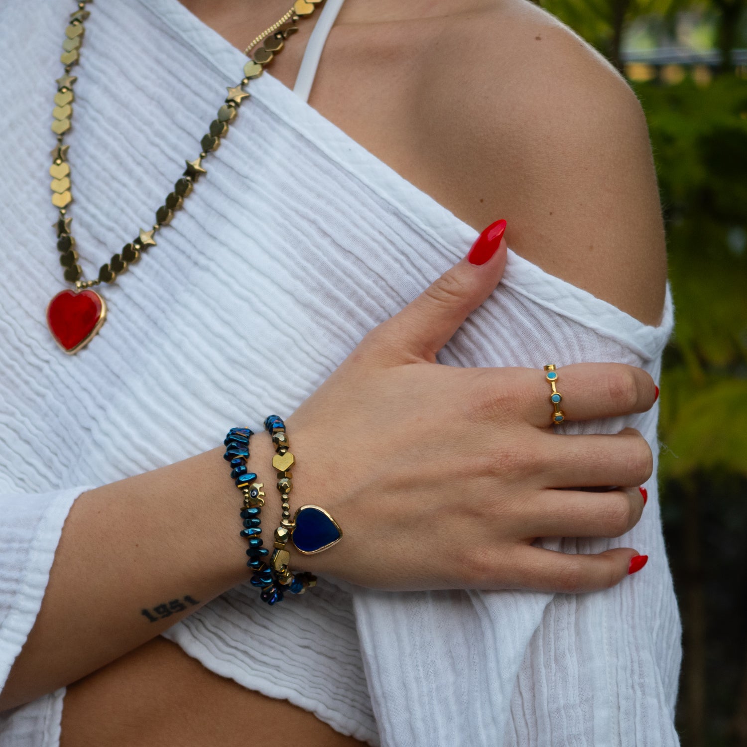 Heart & Luck Blue Murano Glass Elephant Charm Bracelet Set - Elegant Boho Jewelry for Women, Perfect for Gifts, Parties & Everyday Wear
