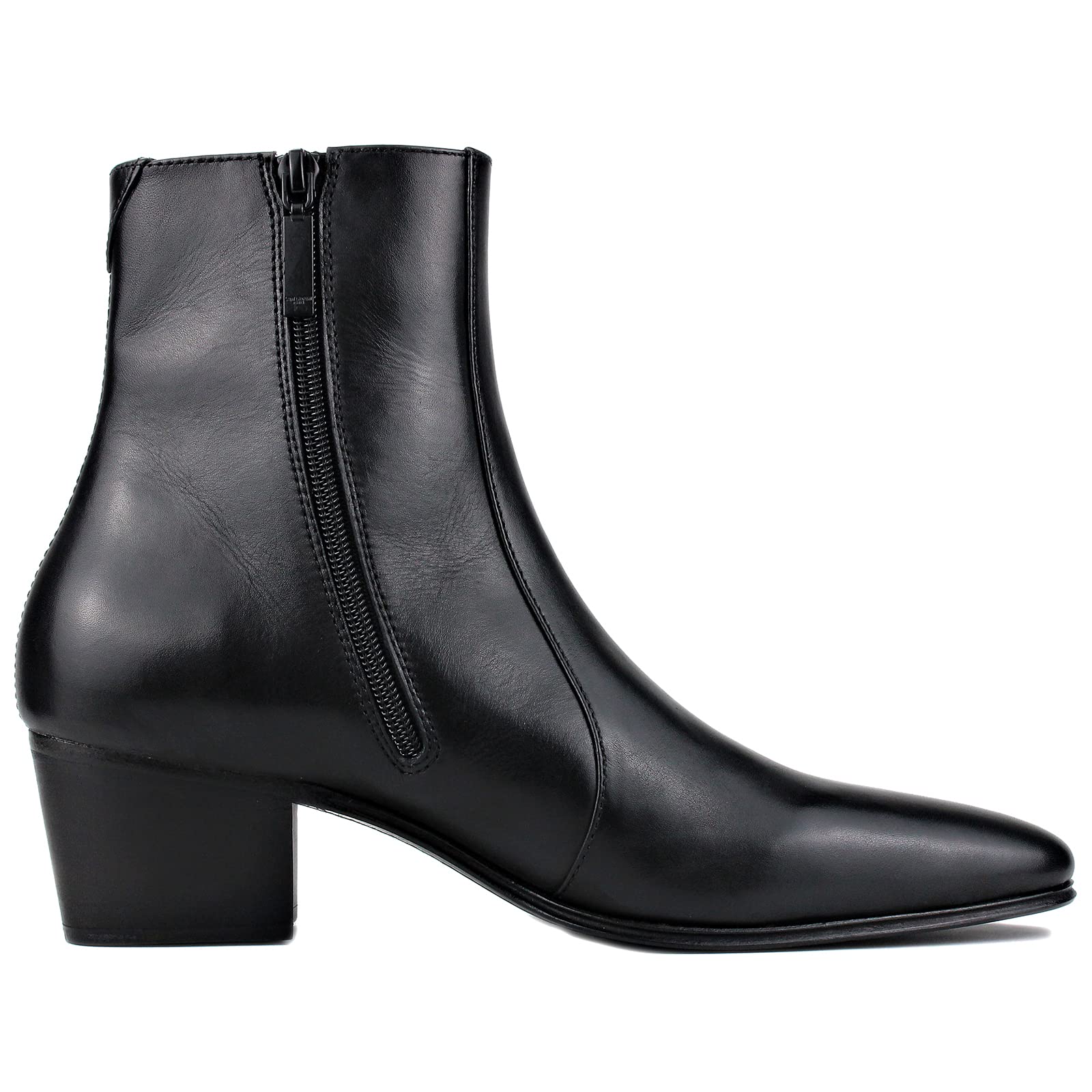 OSSTONE Men's Chelsea Ankle Boots - Genuine Leather Chukka Boots with Casual Heel for Retro Dress Style | Comfortable & Stylish for Work, Date Night & Outdoor Activities