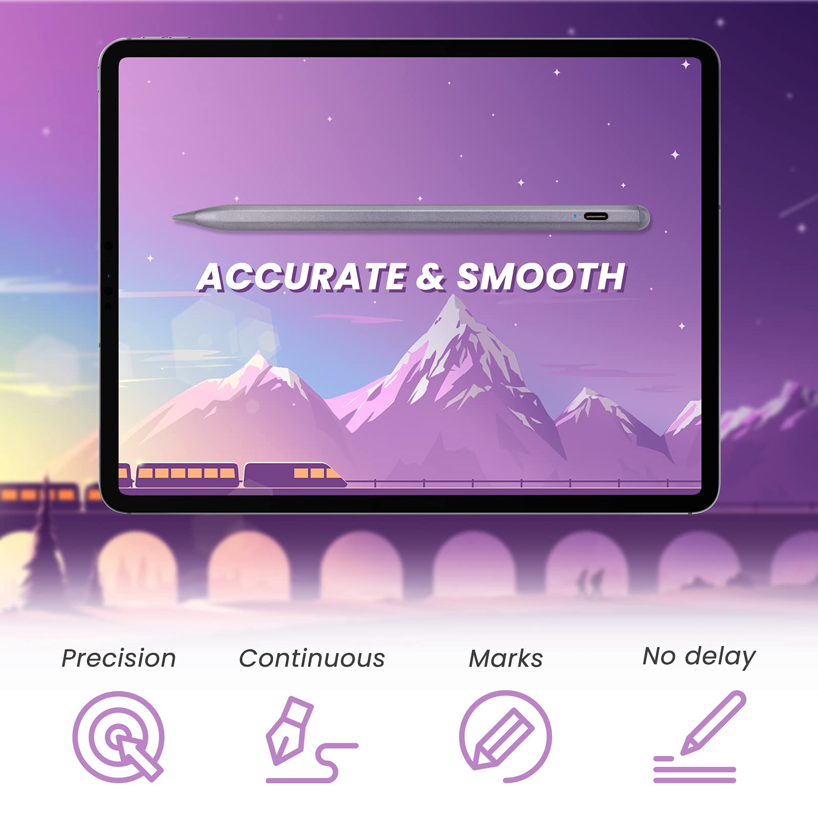 iPad Pencil Pro 2024 - 2X Fast Charging Stylus for iPad Pro M4 (11