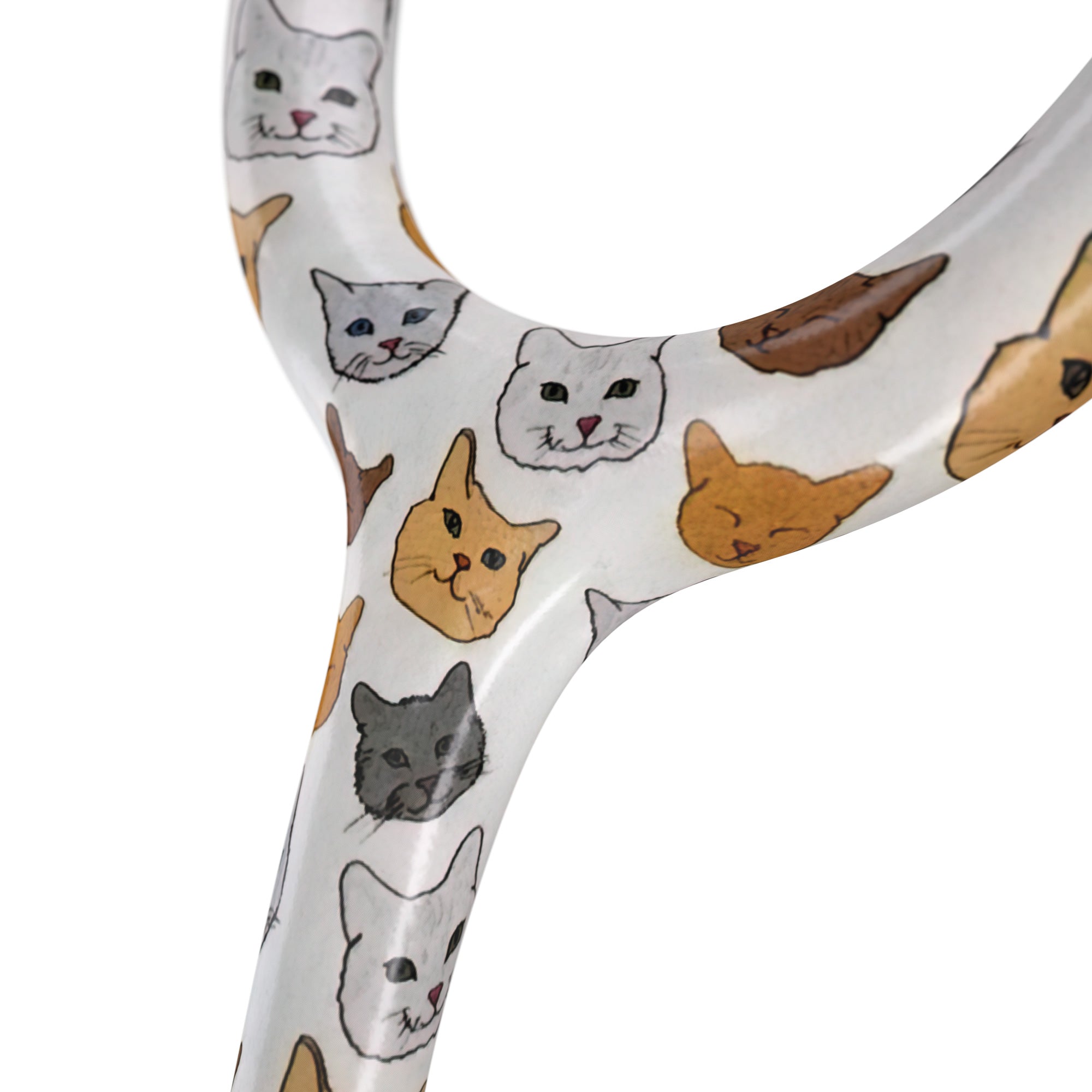 ProCardial® Titanium Cardiology Stethoscope - Cat Print Design for Medical Professionals | Ideal for Doctors, Nurses & Veterinary Use