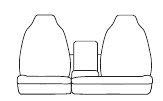 Custom Fit Ford Ranger Front Seat Covers 40/60 Split Bench - Black Aztec Design | Waterproof & Durable Car Accessories for Pickup Trucks | Perfect for Off-Roading, Camping & Daily Commute