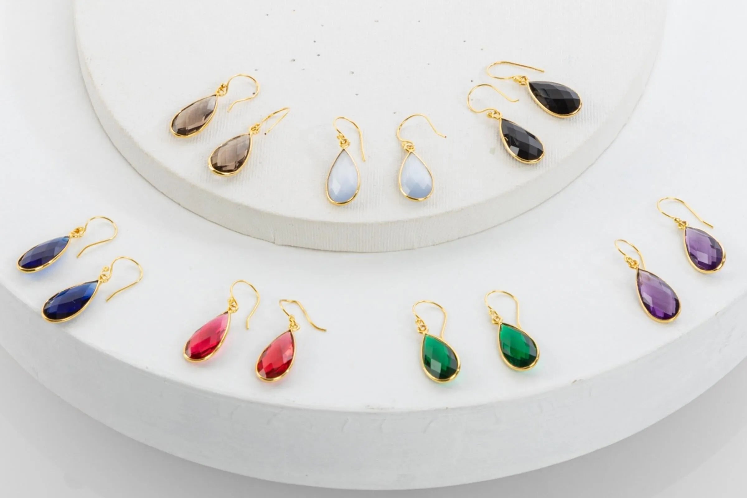 Elegant Single Gemstone Drop Earrings for Women - Dainty & Minimalist Jewelry for Parties, Weddings & Everyday Wear