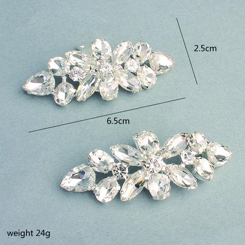 1 Pair Elegant Wedding Shoe Clips - Handcrafted Rhinestone Buckle Accessories for Bridal Shoes, Prom, and Special Occasions