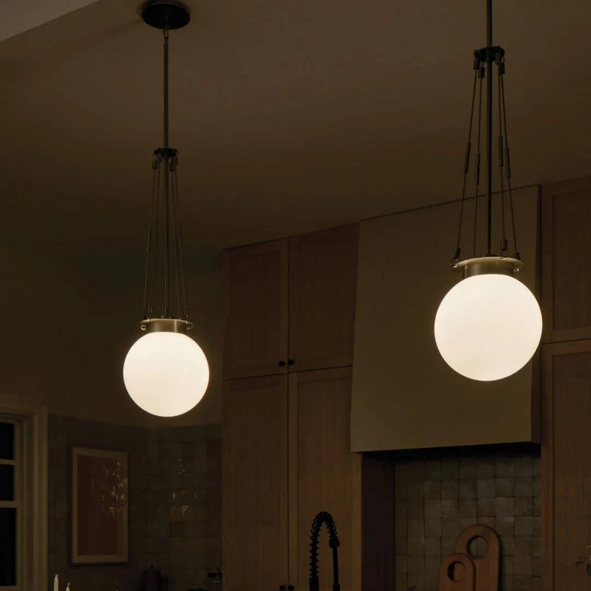 Vintage Albers Pendant Light - Modern Geometric Hanging Fixture for Kitchen Island, Dining Room & Bedroom Lighting