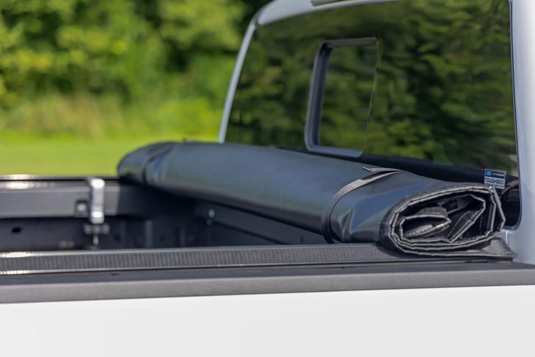 Rough Country Soft Roll Up Tonneau Cover for 2024-2025 Ford Ranger 5' Bed | Waterproof & UV-Resistant Truck Bed Cover | Easy Install & Secure Storage for Camping, Work & Road Trips